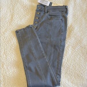 American Eagle Gray Skinny Jeans with Soft Denim